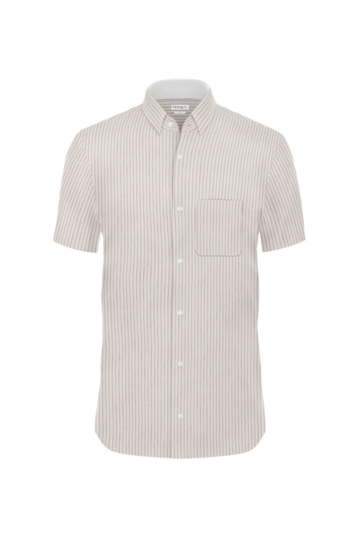 Linen shirt with stripes in beige (Art. 2261-C-KA)