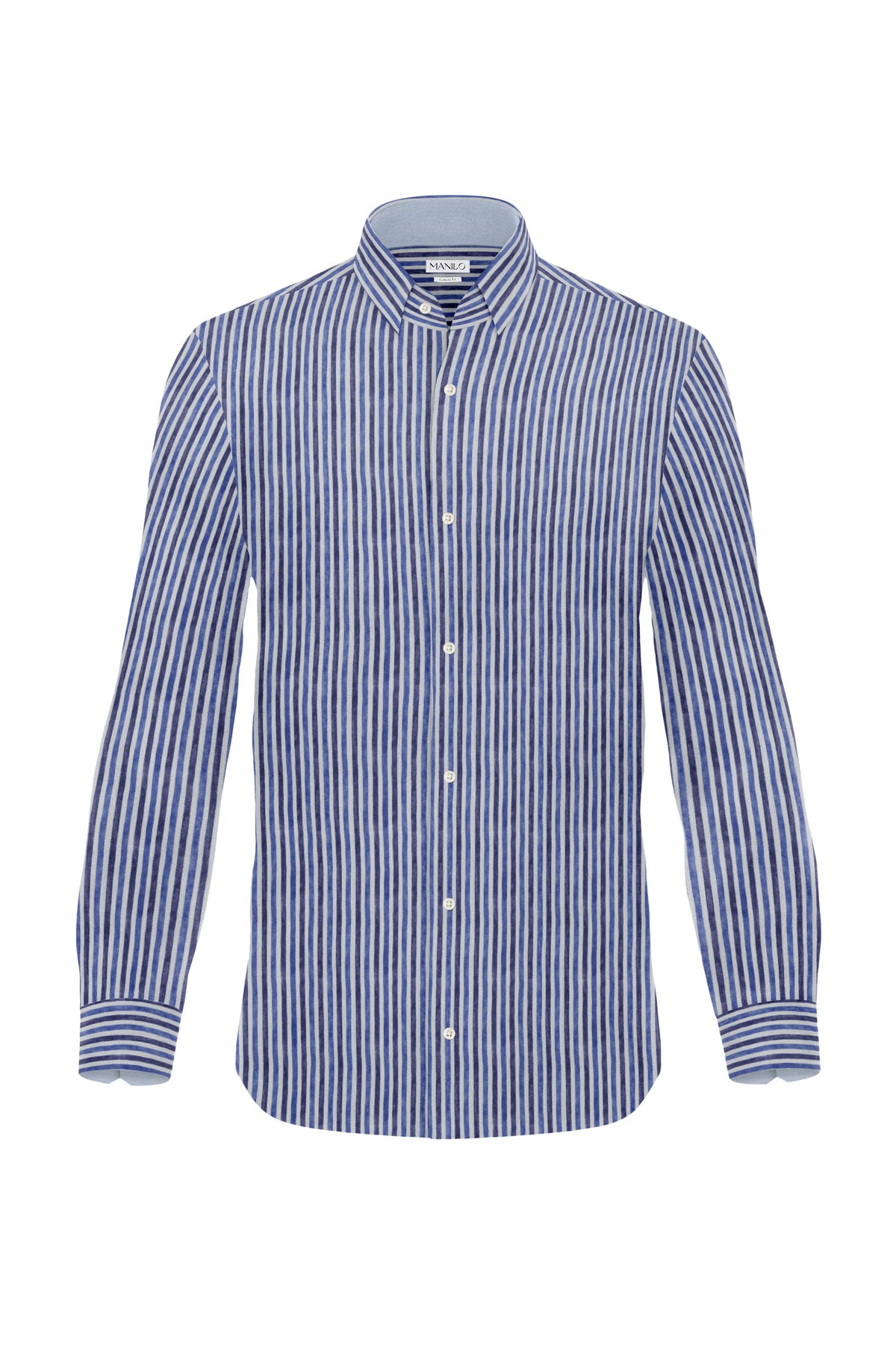 Casual shirt with stripes in beige (Art. 2556-C)