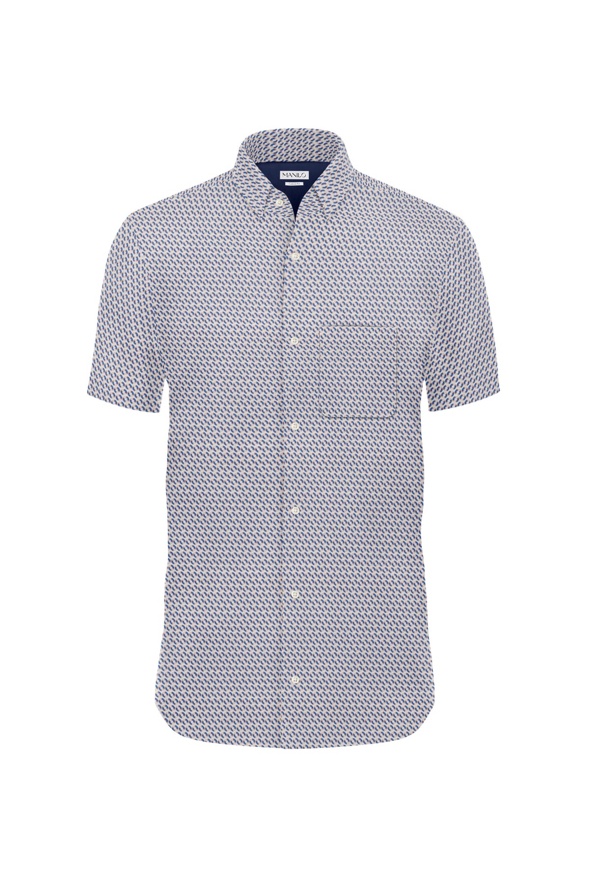 Casual shirt with lifebuoy print in white (Art. 2533-C-KA)