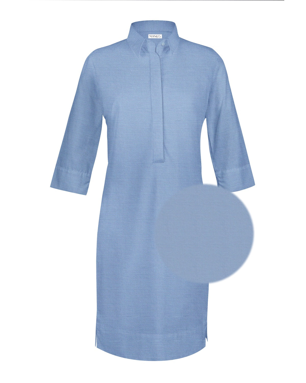 Kleidbluse ZOÉ 3/4-Ärmel in Blau (Art. 1006D-Z-34)