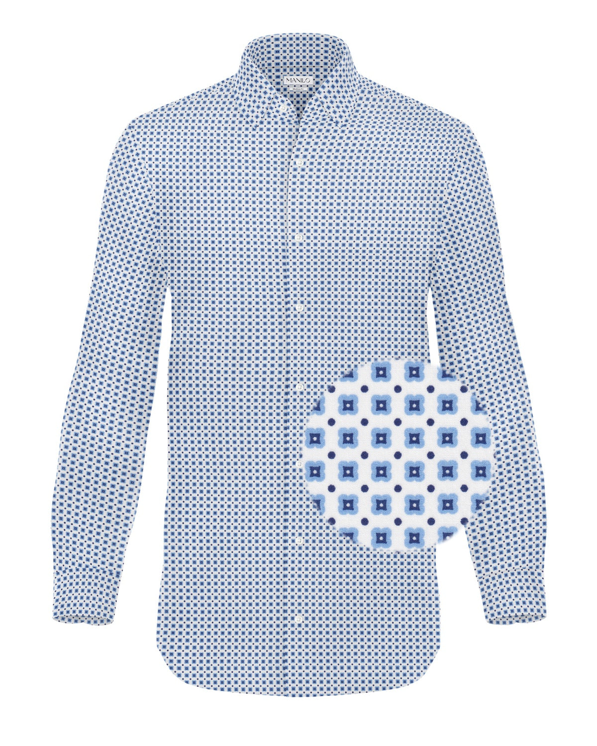High-quality business shirt with print pattern Modern Fit (Art. 1162)