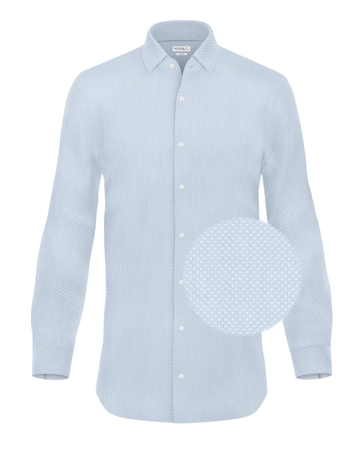Casual shirt with minimal print light blue (Art. 1163-C)