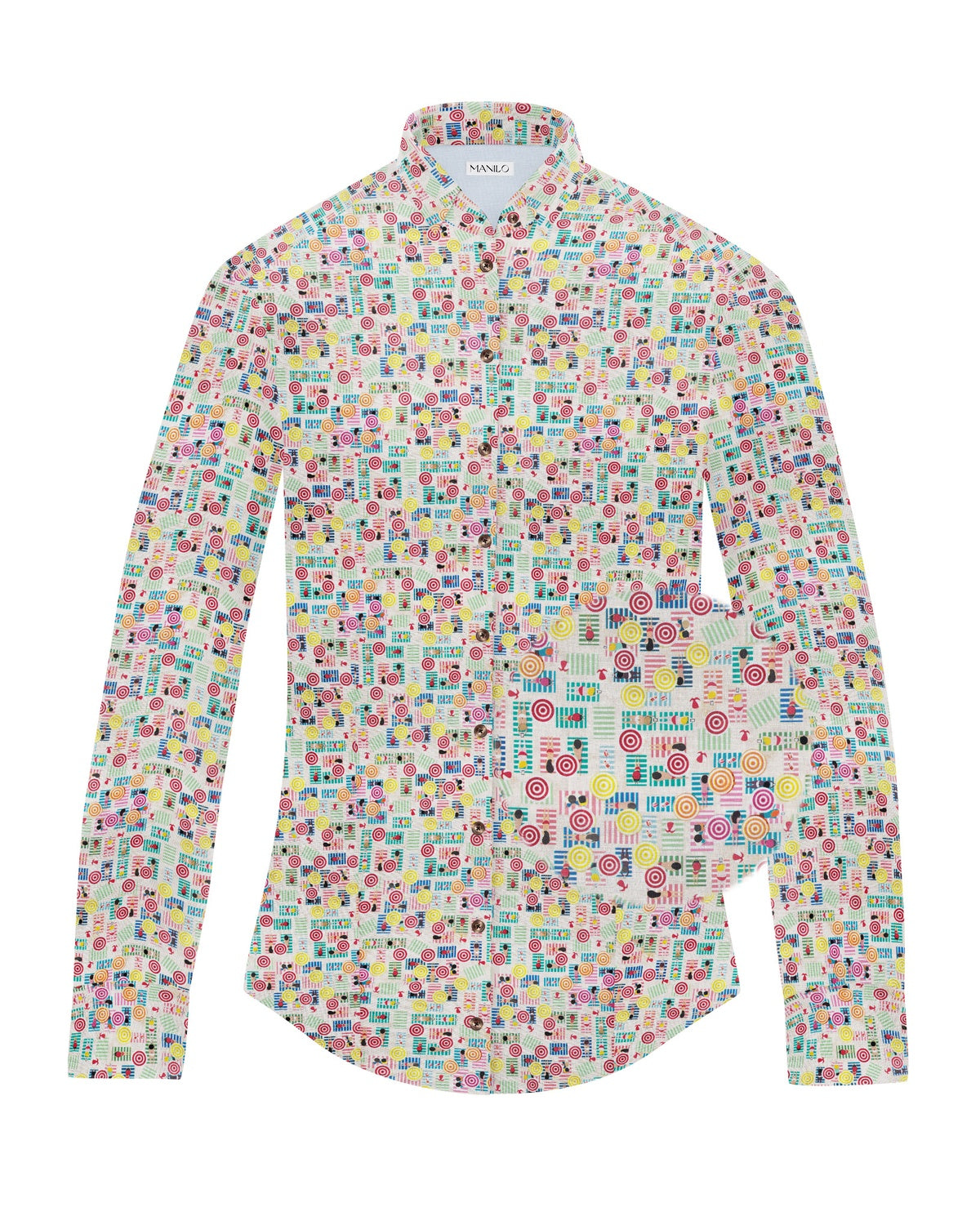 Blouse stretch SOPHIE avec imprimé plage (art. 2134D-S)