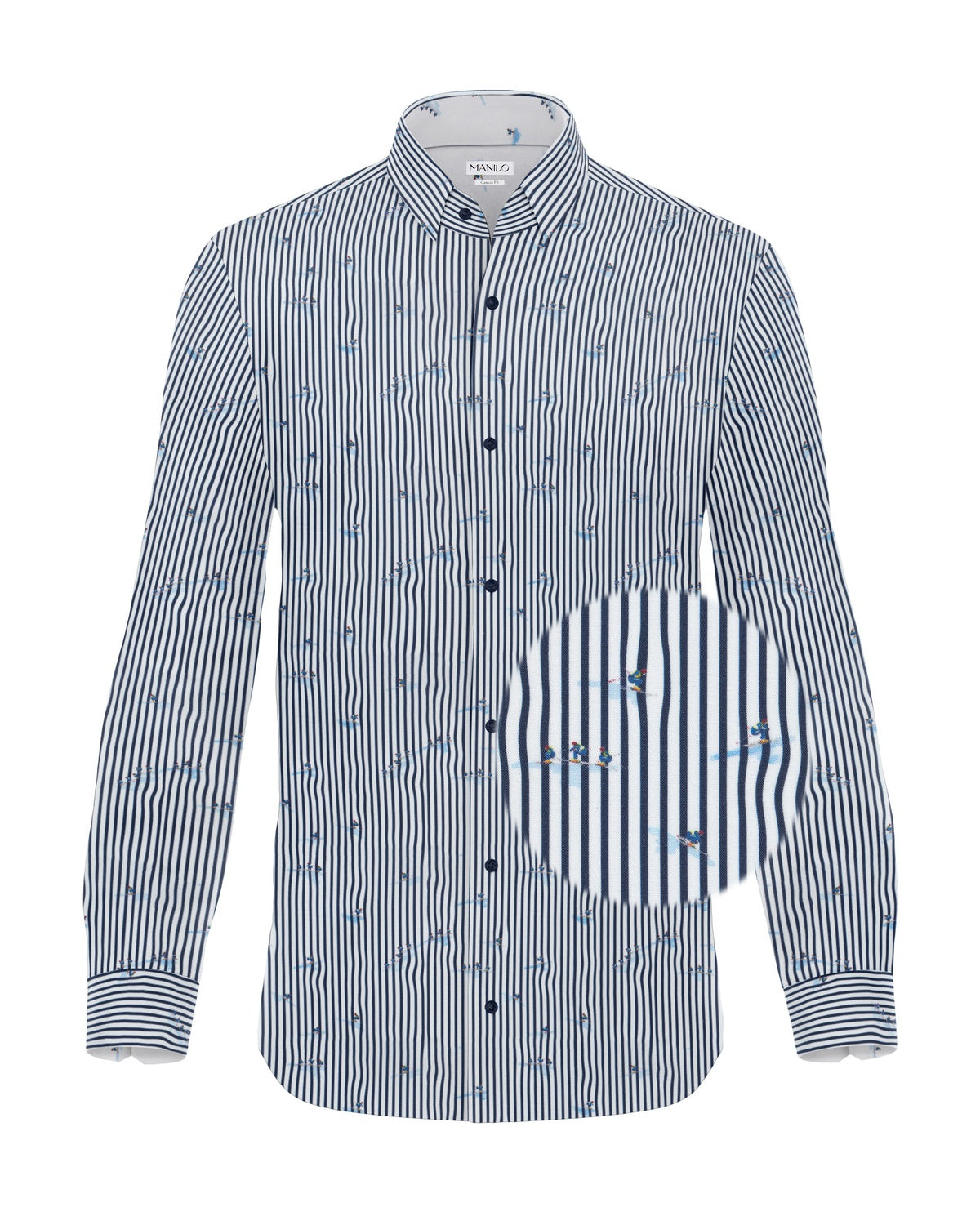 Casual shirt with skier print (Art. 2351-C)