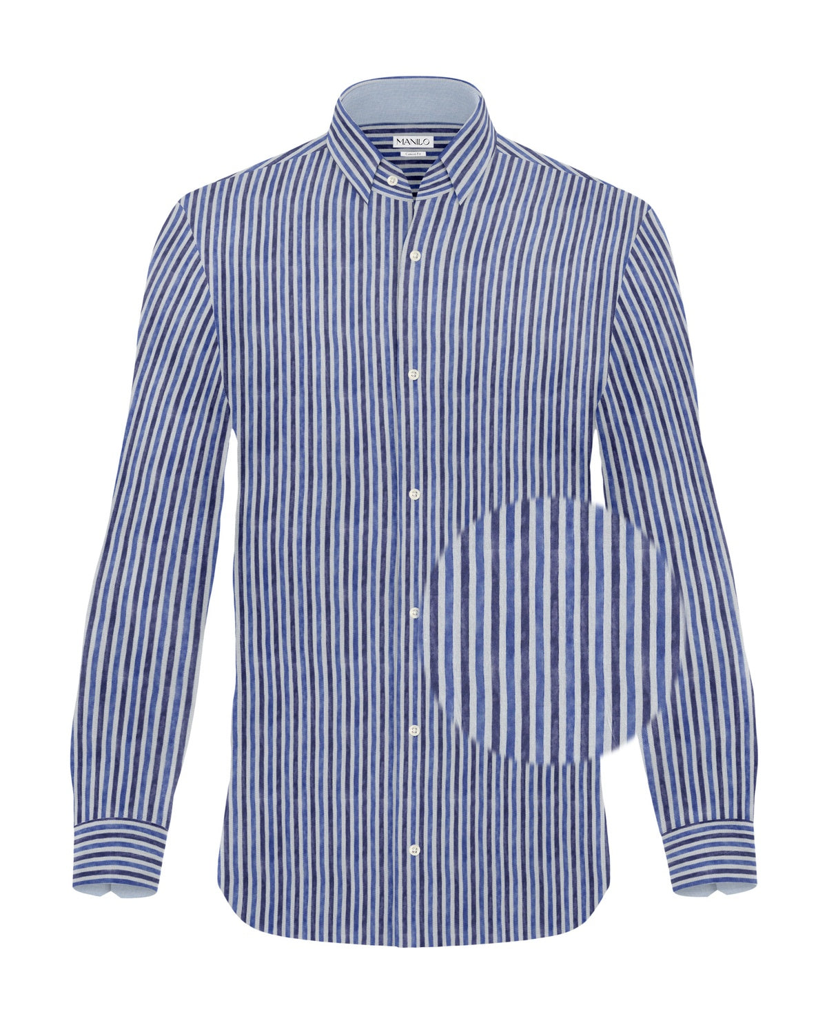 Freizeithemd mit Streifen in Blau (Art. 2555-C)