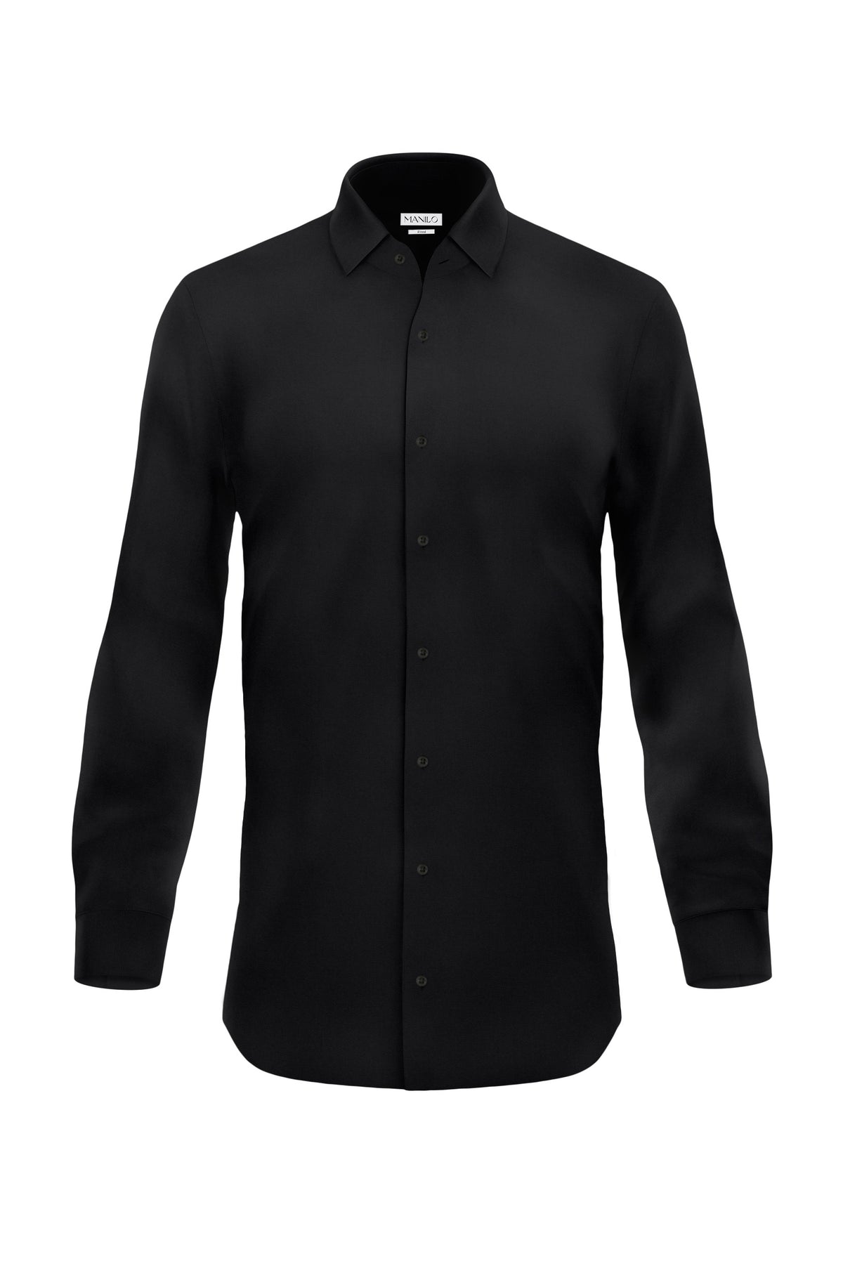 High quality twill shirt dark blue modern fit (straight cut)