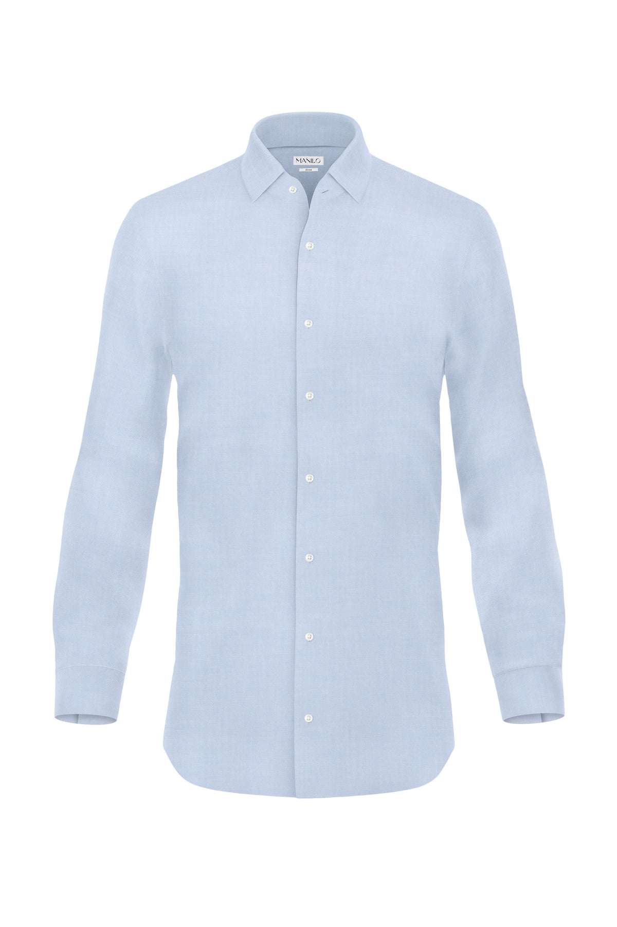 Chemise en sergé de haute qualité bleu clair Fitted (coupe étroite)