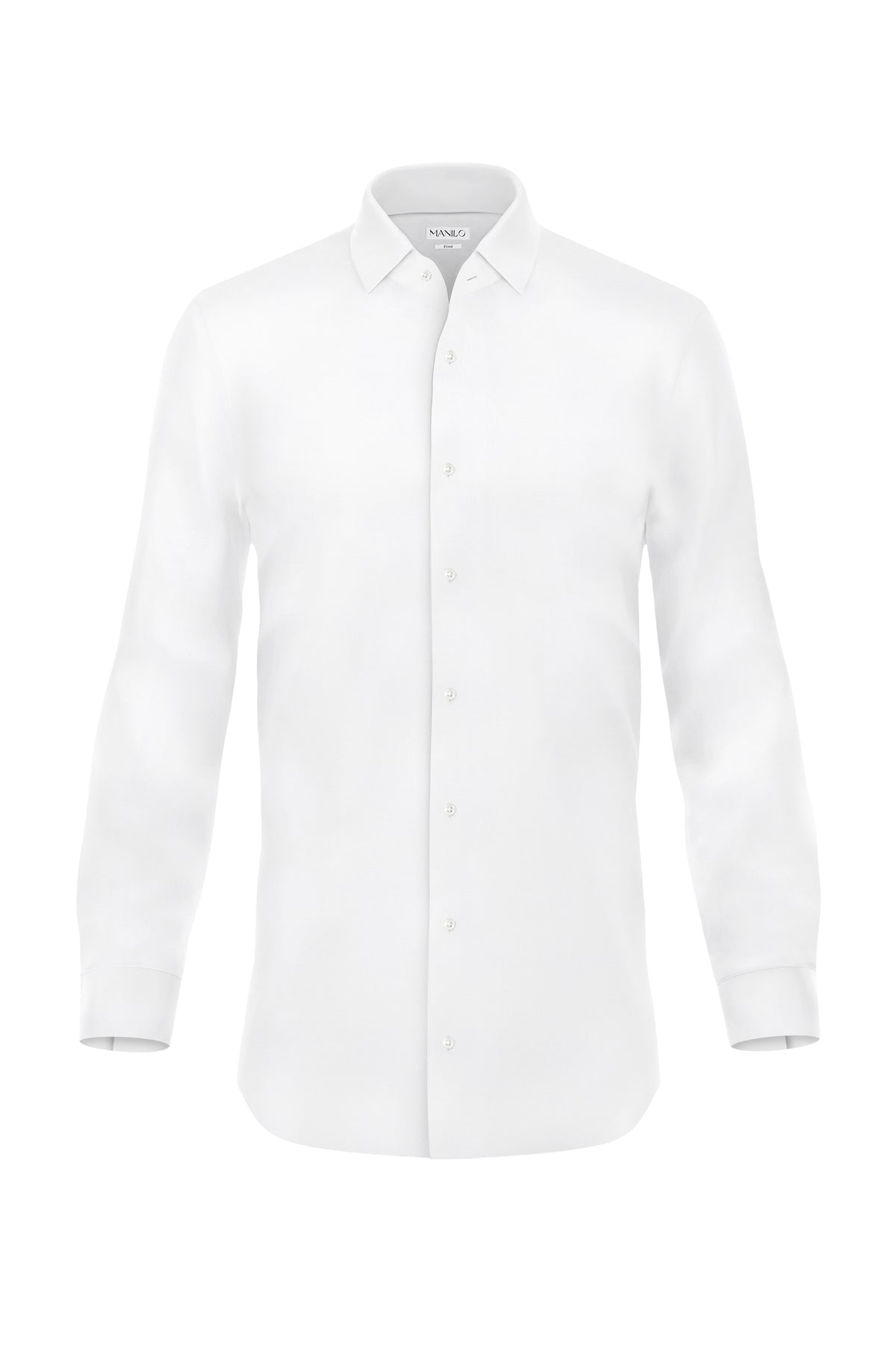 Chemise en sergé blanc de haute qualité Fitted (coupe étroite)