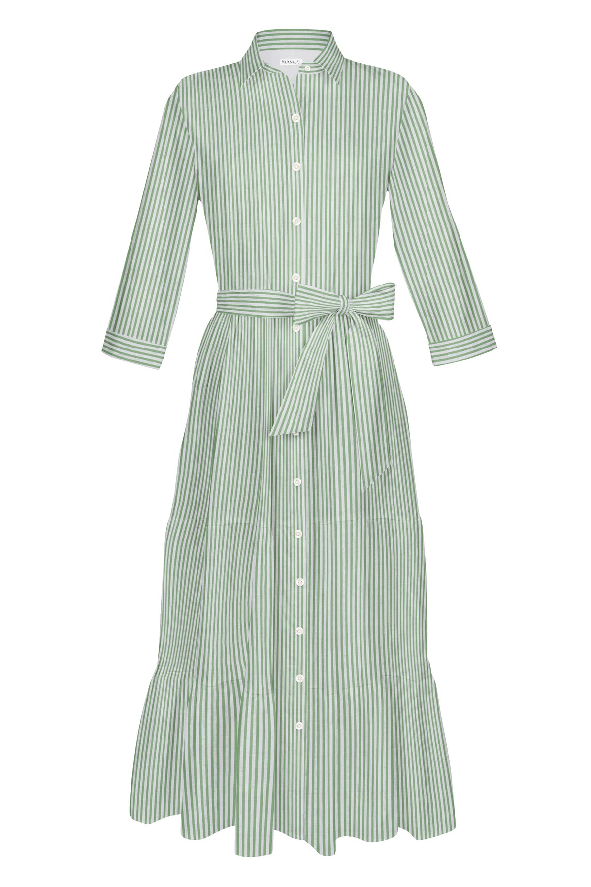 JADE green striped summer dress (Art. 2183D-J)