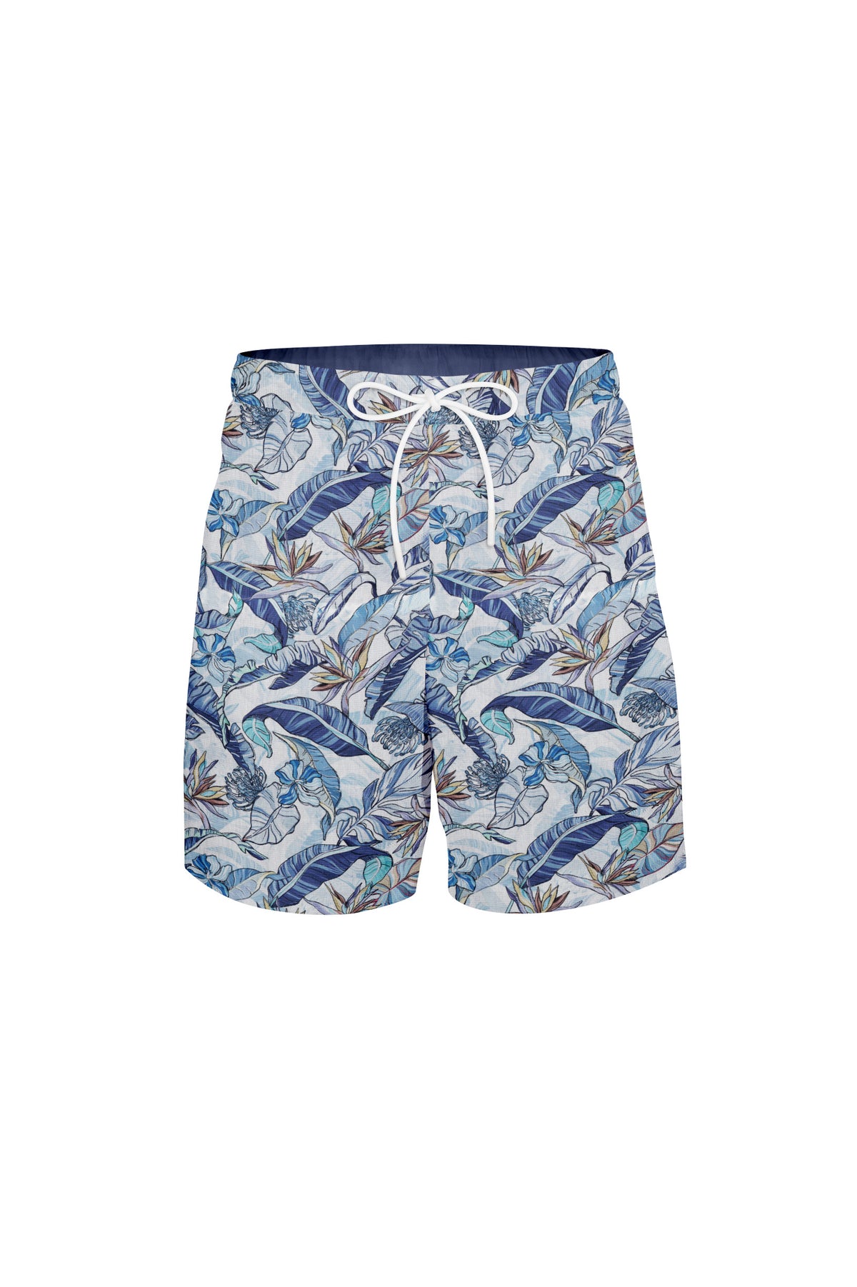 Short hawaïen avec imprimé floral en bleu (art. 2622-SH)