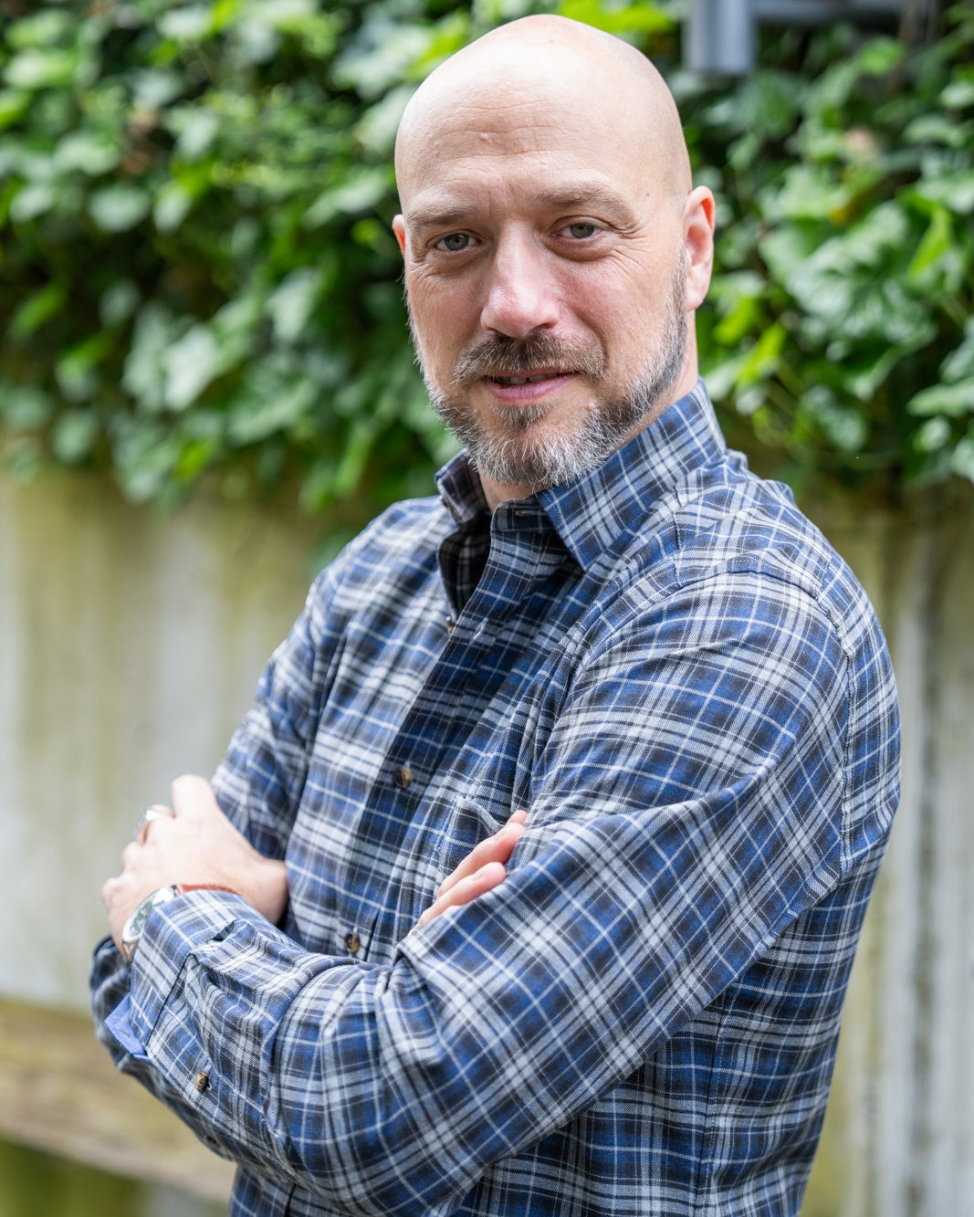 Chemise Flanel avec des styles de bleu / gris (art. 2376-c)