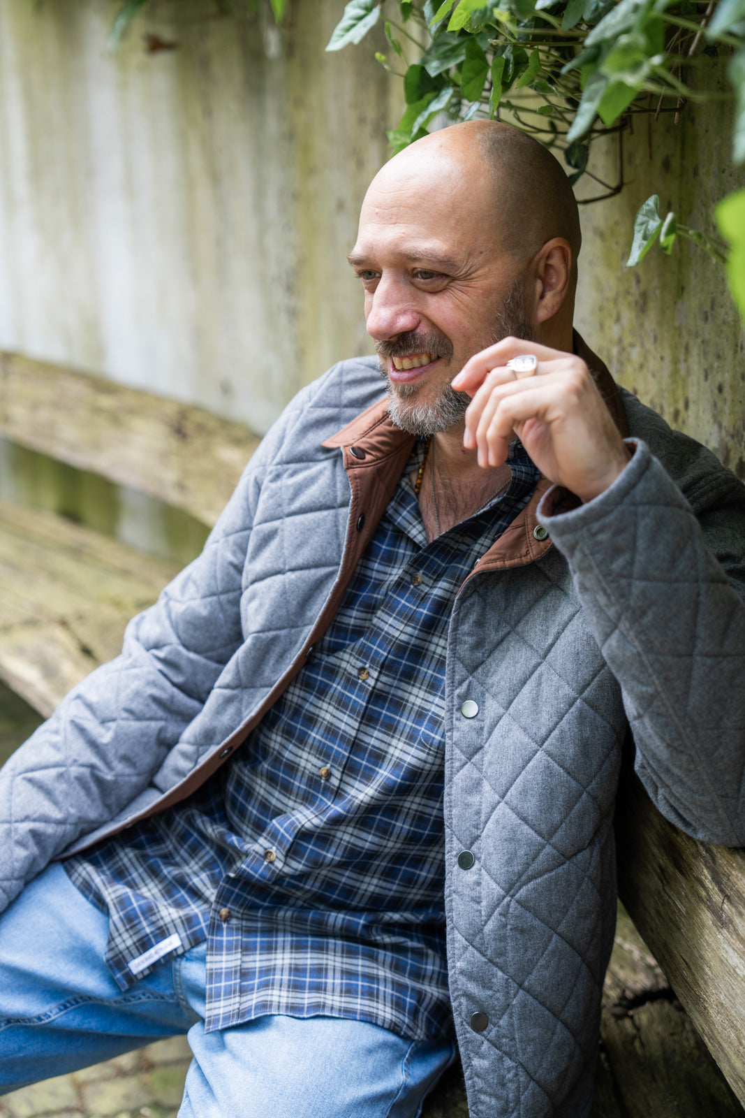 Chemise Flanel avec des styles de bleu / gris (art. 2376-c)