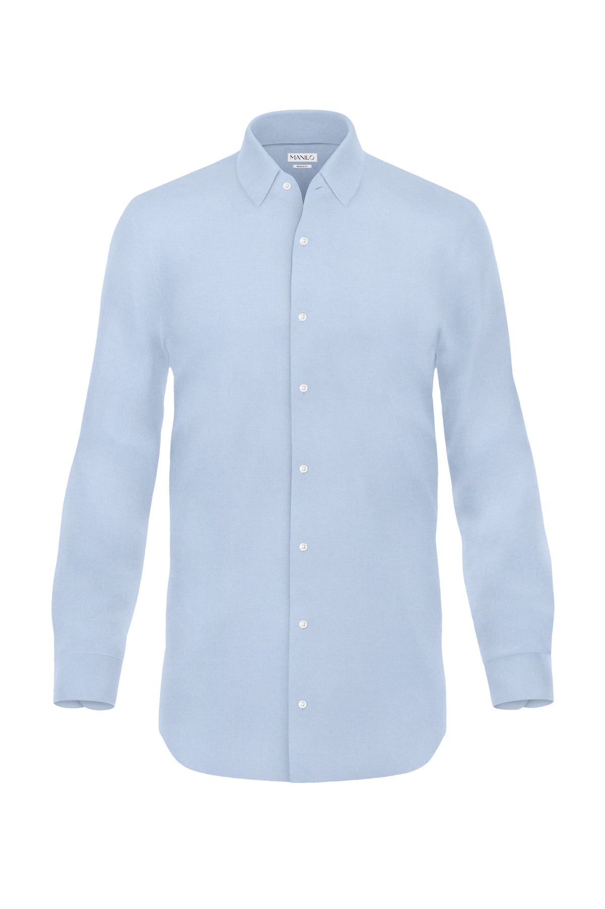 Bügelfreies Hemd Hellblau Modern Fit (gerade geschnitten)